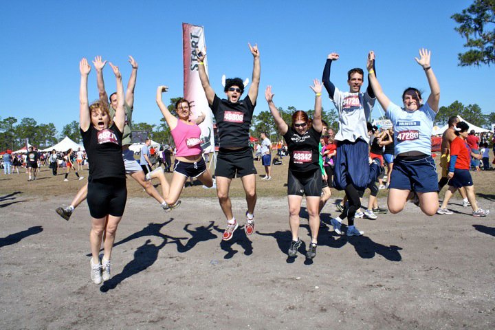 Group of friends at Warrior Dash